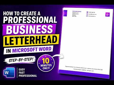 Create a Modern Business Letterhead Template in Word Like a Pro