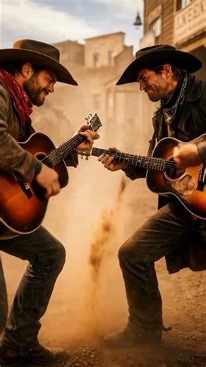 "The Great Guitar Showdown: Western Duel of Strings".