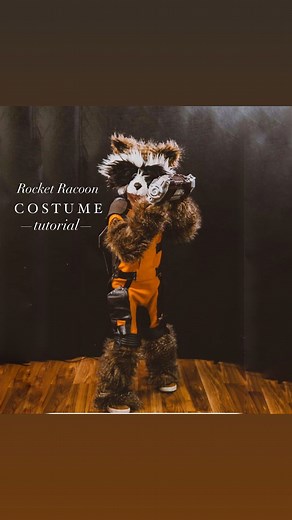 Danielle | DIY + DESIGN on Instagram: "Halloweens officially over BUT- these DIY costumes seem to get a lot of interest so here’s another how to on Rocket Raccoon. As you can see, I use a lot of hot glue for my costumes- because handmade takes a while and using this speeds things up, plus, they wear it for a day so I’m not that picky on it being perfect. Keep in mind, hot glue didn’t work well when using leather or foam, for those I used e6000 glue, or a foam glue. How was your Halloween! What w