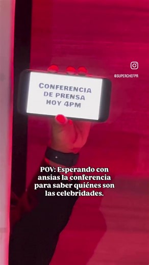 HOY TENEMOS CONFERENCIA DE PRENSA A LAS 4PM 🚨 Sintoniza en vivo por Facebook live en las páginas de Super Chef Celebrities y @wapatv