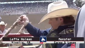 Lefty Holman had a picture-perfect performance in Salinas. He took the crown with an 87-point ride in the finals. | PRCA ProRodeo