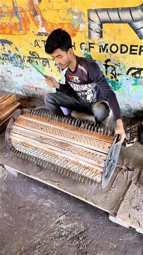 Amazing Paddy Threshing Machine Drum Making Process 🔧🌾
