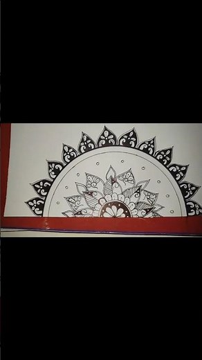 Half mandala design | ✨ simple step by step tutorial✍️