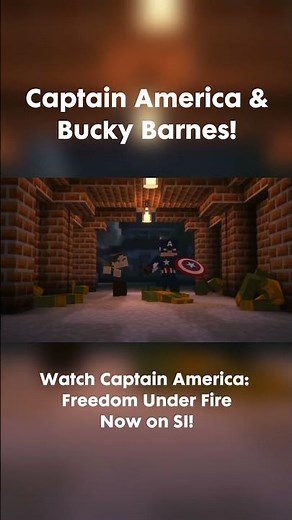 Captain America And Bucky ❤️ #marvel #minecraft #captainamerica