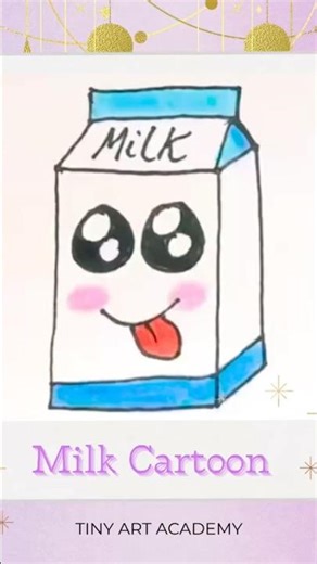 Let’s draw a kawaii milk carton 🥛✨ #drawing #cutedrawing #doodle #milk