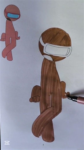 Brown Crewmate Glow Up | Satisfying Coloring & Shading ✨