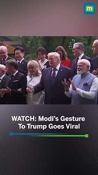 VIRAL: PM Modi Helps Trump Up A Step At G7 Summit, Moment Steals Global Spotlight #news #worldnews