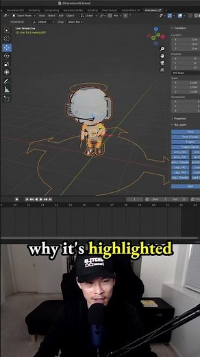 How to export FBX for 3D model in Blender for 3d low poly game character 3.6: Goggles the DJ