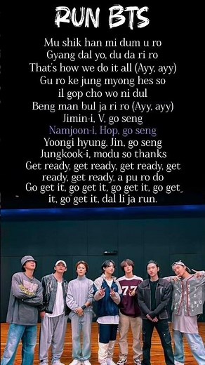 "Run BTS" lyrics #btslyrics