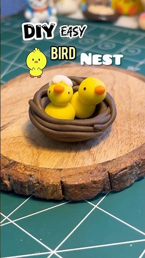 Making a Cute Bird Nest 🪺 | Handmade Cold Porcelain Clay Art Tutorial #clayart #craft #diy