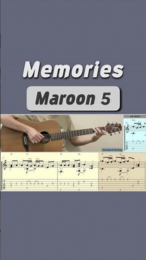 Memories / Maroon 5 (Guitar) #memories #maroon5 #guitartab #fingerstyleguitar #guitar