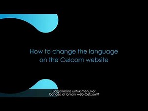 How to change the language on the Celcom website on your Android device
