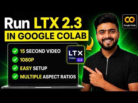 Run LTX 2.3 in Google Colab 😳 FREE AI Video Generator (No Coding)