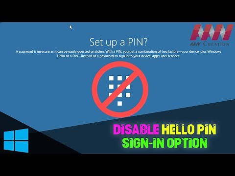 How to Disable Windows Hello PIN Sign-in Option on Windows 10