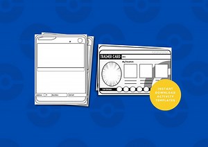 Pokemon Card Template, Trainer Card Template | Kids Pokemon Inspired Activity Sheet Placemat Digital Download - Etsy