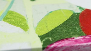 55 Chevy with Border Black Float Frame Canvas Art, Car Artwork