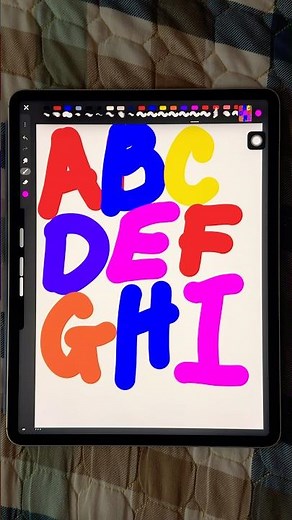 ABC Fun Song & Cute Drawing on iPad 🎨📱 | Learn the Alphabet #shorts