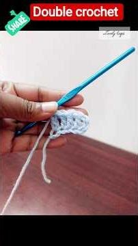 Learn Double Crochet Stitch Easily | Beginner Crochet Tutorial 🧶✨Perfect basic stitch