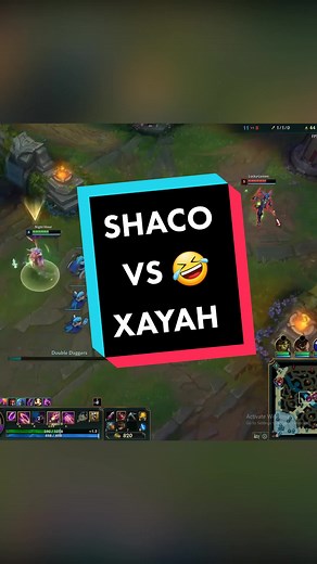 SHACO VS XAYAH 🤣 #leagueoflegends #leaguetiktok #lolmemes #xayah #shaco #adc #twitch #clip #streamer #nighthour #nighthour777 #foryou #fyp #foryoupage