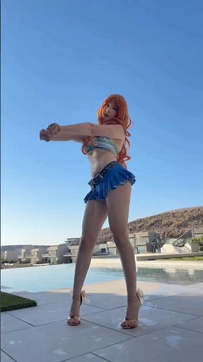 Pool party Nami🧡 #cosplay #onepiece