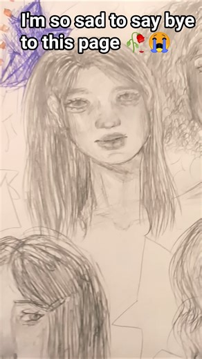 bye bye page 😭 🥀#art #drawing #traditionalart #artist #artisticgirl #sketching #sketchbookpage