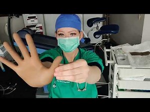 Demonstrating the fit of my Encore surgical gloves size 6.