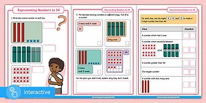 Interactive PDF: White Rose Maths Supporting Year 1: Spring Block 2 Place Value (within 50): Representing Numbers to 50