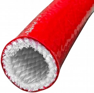 [Hot Item] Hydraulic Fire Hose Sleeve Flame Shield Stainless Steel Corrugated Hose Assemblies Heat Protection Glassfiber Silicone Sleeve