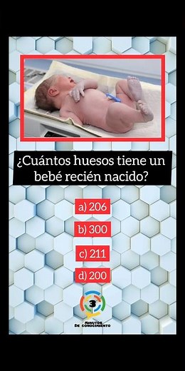 ¿Cuántos huesos tiene un bebé recién nacido?