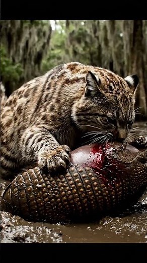 This Cat Just Flipped an Armadillo… And It’s Terrifying 😱 #NatureIsBrutal