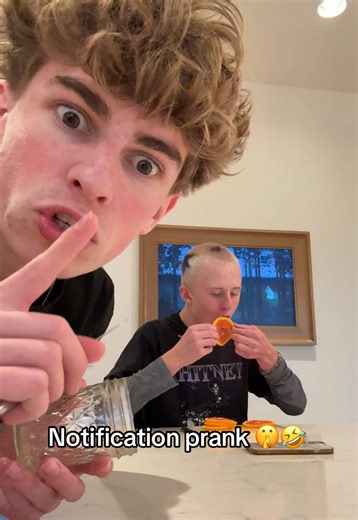 He was so confused 😂 #fyp | notification prank