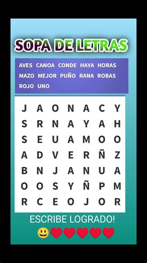 Sopa de Letras 🧠✨#sopadeletras #quiz #juegomental #challenge #quiztime