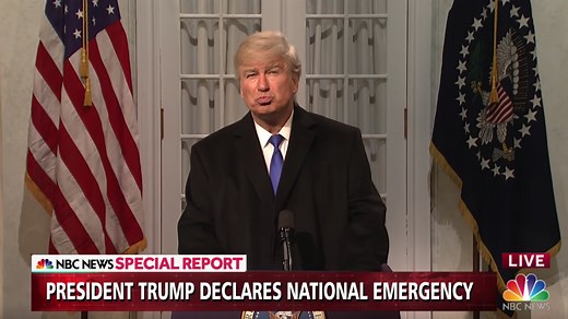 See Alec Baldwin's Trump Explain 'Fake' National Emergency on 'SNL'