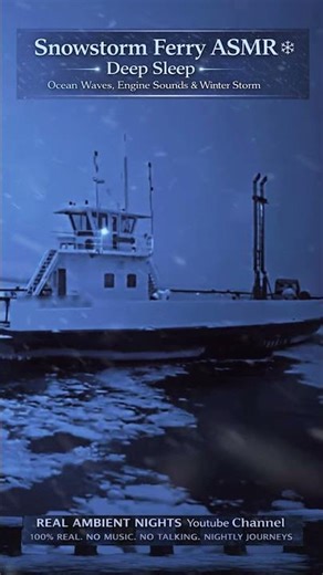 Snowstorm Ferry ASMR #asmrtriggers #deepsleep #nightambience #sleepsounds #snowstorm