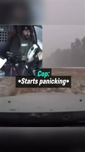 Cop’s Car Starts Swerving Out Of Control 😳 #shorts