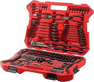 TRUE MECHANIC 305-Piece Mechanics Tool Set, 120T, 2-IN-1 Reversible Ratcheting Wrench, Professional Metric Set