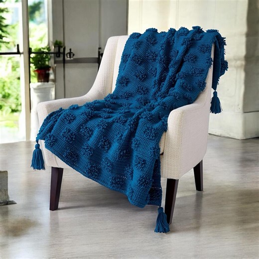 Tufted Crochet Blanket Pattern | Easy Loop Stitch Throw (digital Download) - Etsy