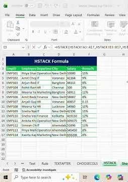 Master HSTACK Formula in Excel 👌 Advanced Trick 💯 Like 👍 Subscribe 🙏