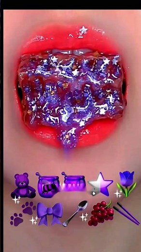 💜Crystal Purple Lips Aesthetic ASMR ✨ #trending #aesthetic #asmr#viral #shorts