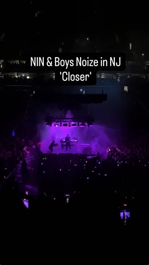 Nine Inch Nails brought their incredible tour with Boys Noise to the Prudential Center in Newark on Valentine's Day After opening, Boys Noize joins Trent Reznor and Atticus Ross to help bring some NIN classics into the future with remixed takes on a laser-filled 2nd stage in the middle of the arena | BrooklynVegan