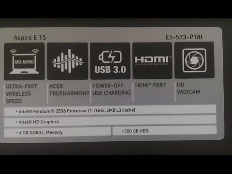Acer Aspire E 15 E5-573-P18j Windows 10 Installation