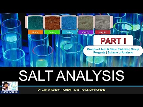 Salt Analysis | Acid & Basic Radicals | Group Reagents | Steps of Analysis | Chemistry XII Practical
