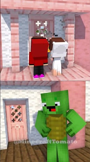 Ghost JJ's sister TNT Cake 😆🧨💥 - MAIZEN Minecraft Animation #shorts