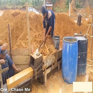 See the process of making red bricks using a machine | World & Nature II