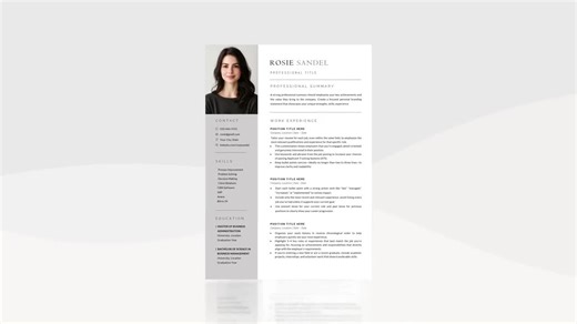 Modern Resume Template 2025 | Minimalist CV, Professional Resume, One Page Design | MS Word, Mac Pages, Editable Modern Cv,instant Download - Etsy