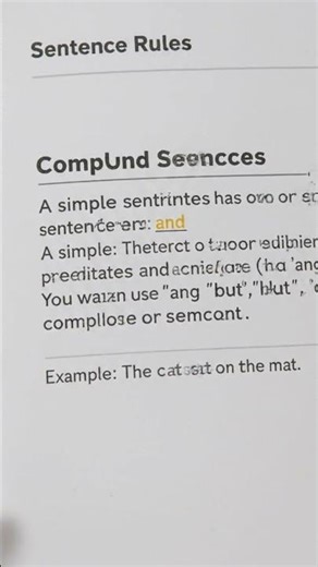 simple and compound sentence