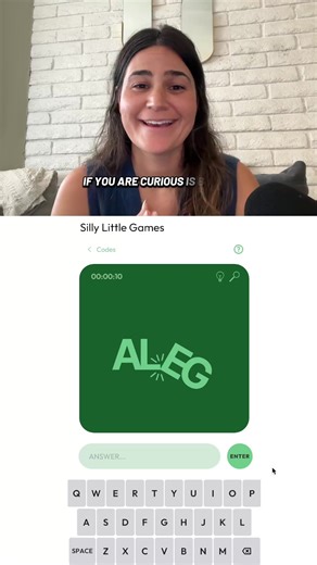 Yesterday’s code (Puzzle # 186) was “BREAK A LEG”! Think you would’ve guessed it? 👀 🐡 Solve today’s code at playsillylittlegames.com — new puzzles drop daily! #rebus #puzzletok #brainteaser #sillylittlecodes #daily