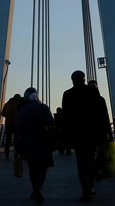 Download people walking on overpass for free