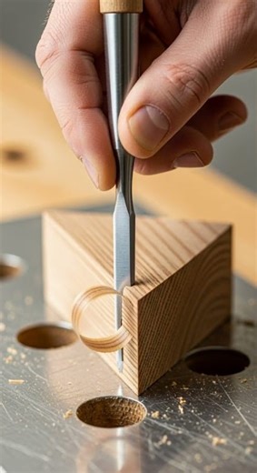 Razor-Sharp Chisel Precision Satisfying Wood Carving Magic #woodworking #carving #crafts