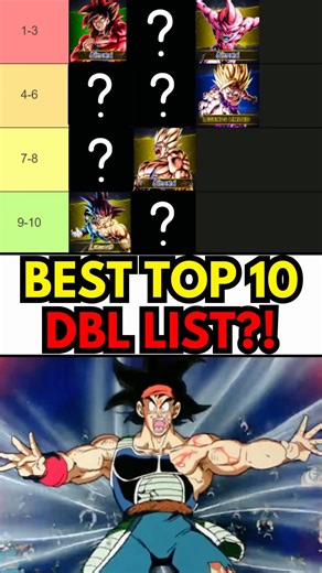 🔥DBL TOP 10 TIER LIST LEGEND BARDOCK! (Dragon Ball Legends) #dbl #dblegends